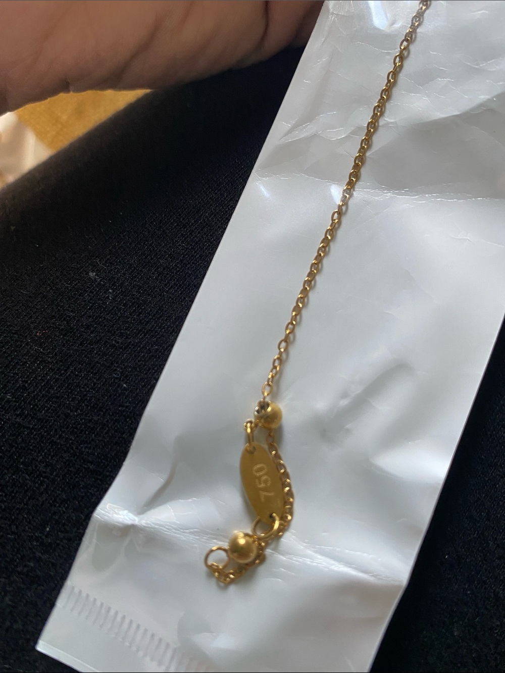 Delicate 18K Gold-Color Chain Necklace belated over stainless steel